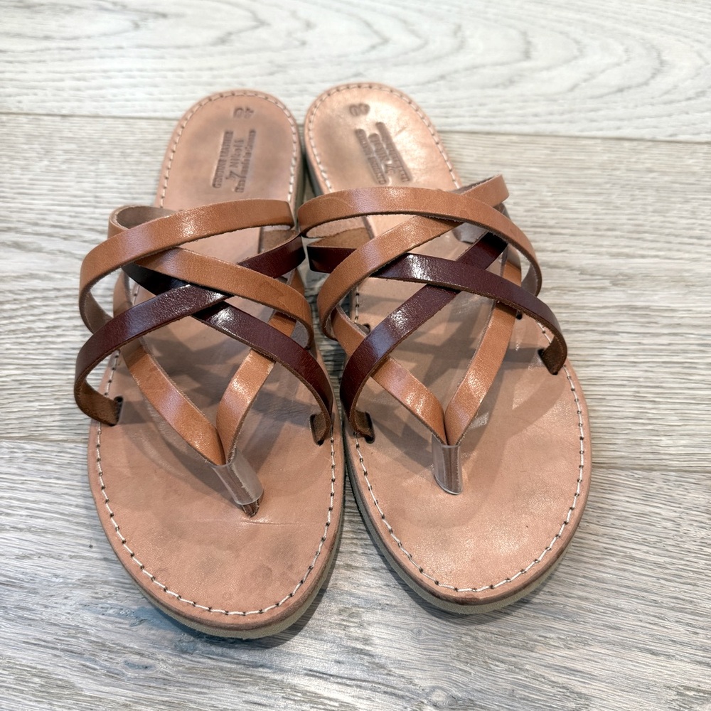 Women's Tan Leather Sandals